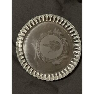 George Washington 1st President Clear Satin Glass Paperweight